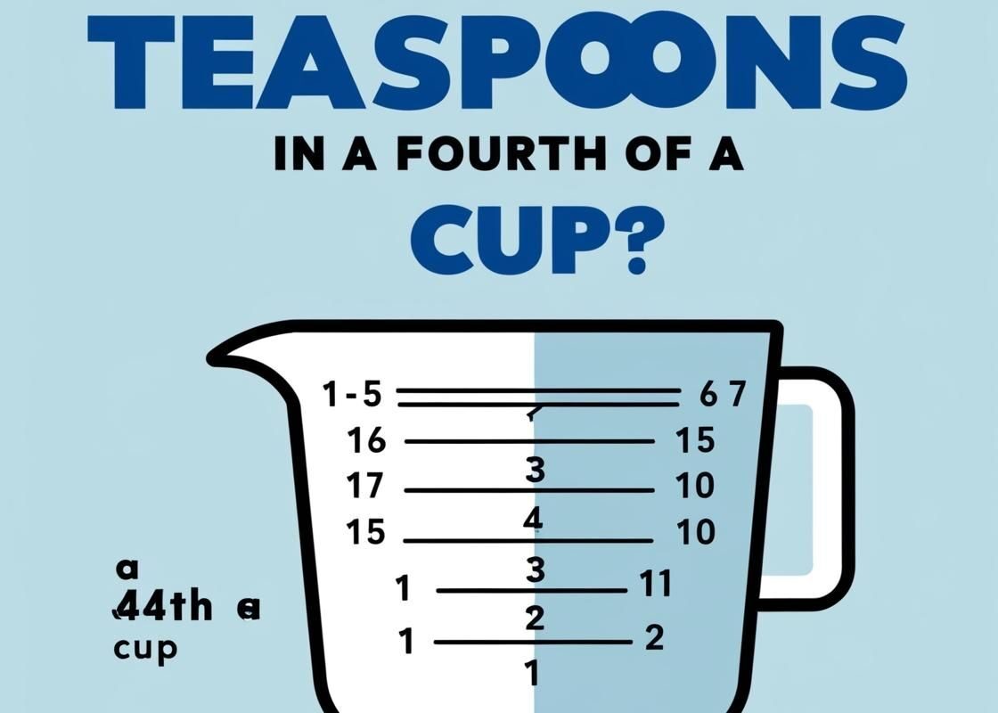 how many teaspoons in 1/4 of a cup?